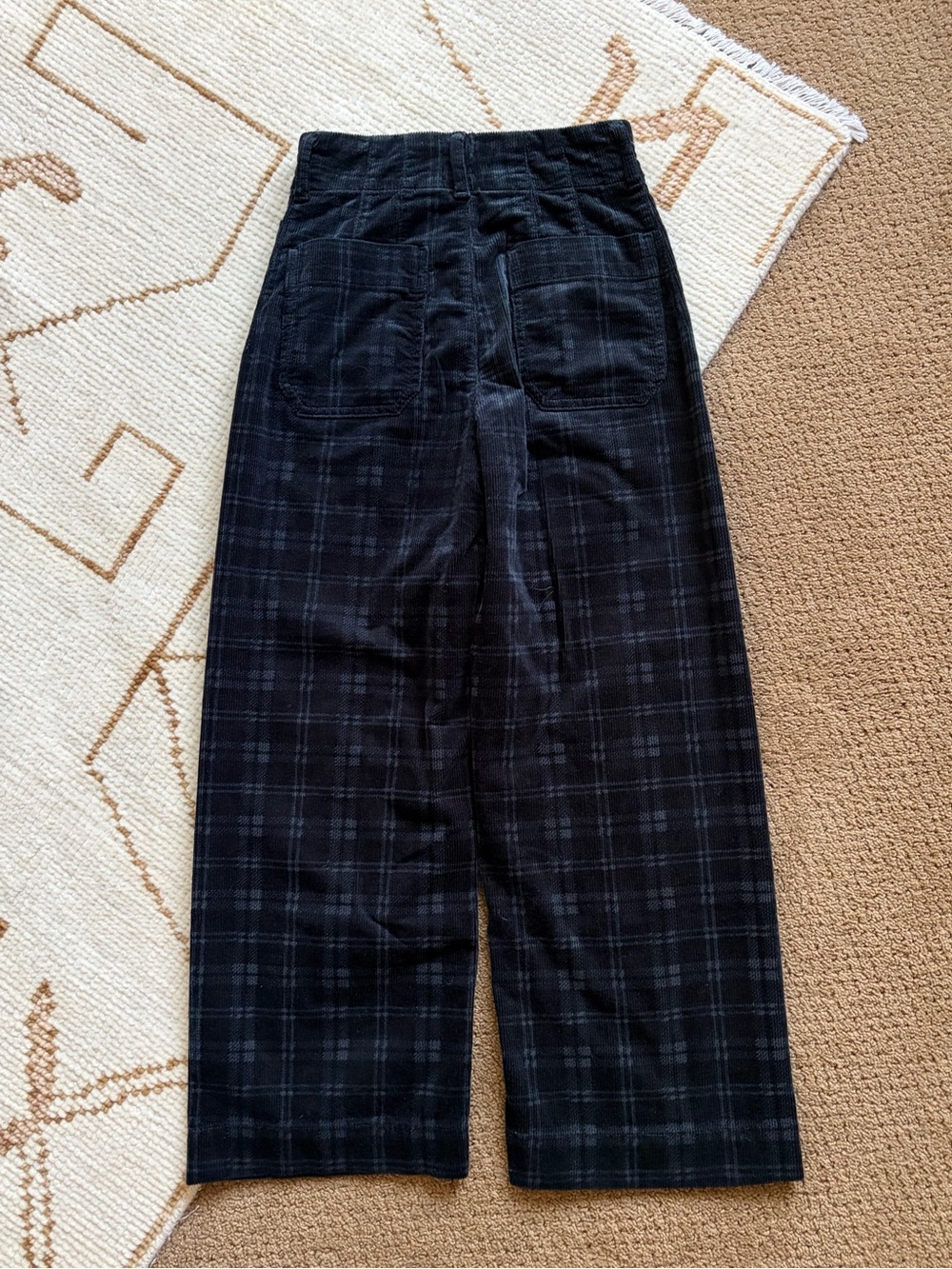 Maeve The Colette Cropped Wide-Leg Pants Plaid Corduroy Edition 26 - Picture 7 of 8